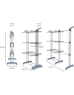 TENDEDERO VERTICAL EXTENSIBLE HASTA 141CM CON RUEDAS INNOVAGOOD 2