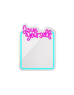 ESPEJO DECORATIVO CON NEON LED LOVE YOURSELF FOREVER