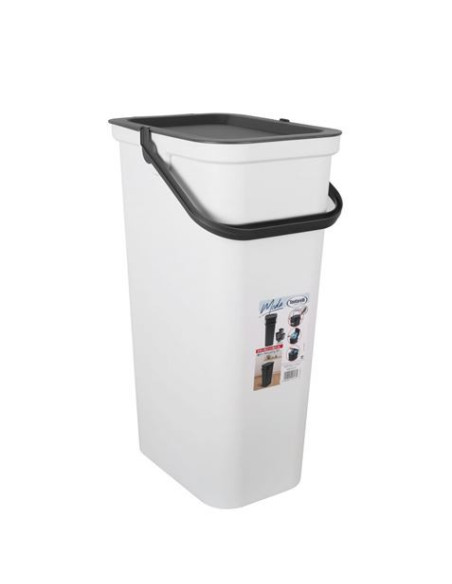 PAPELERA CON ASA 38 LITROS BLANCA MODA TONTARELLI