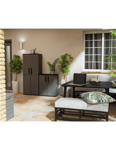 ARMARIO ALTO DE PLÁSTICO 680X370X1630MM LINEA EASY ARTPLAST