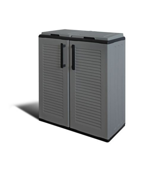 ARMARIO BAJO CON DOBLE TAPA PARA RECICLAJE 680X370X840MM ARTPLAST