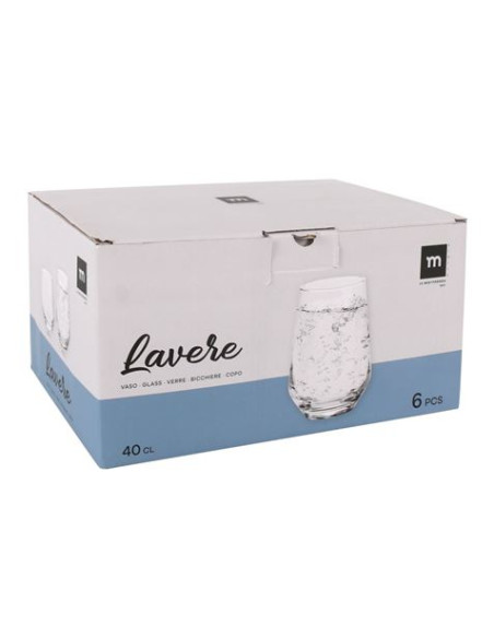 SET 6 VASOS CRISTAL 400CC LAVERE LA MEDITERRANEA