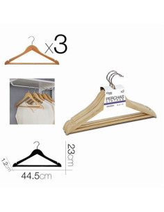 SET 3 PERCHAS MADERA 44.5CM URBAN LIVING