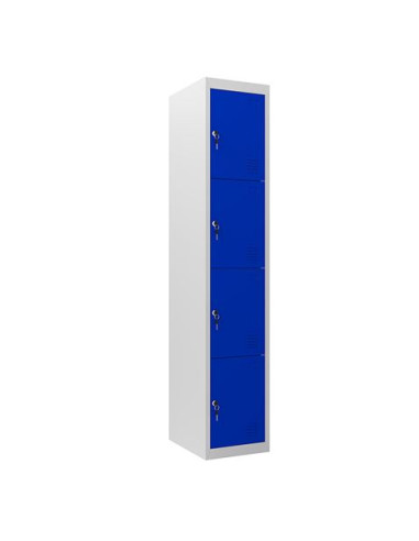 TAQUILLA METÁLICA 4 PUERTAS 1800X300X500MM AZUL CROMAD