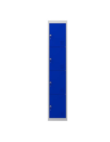 TAQUILLA METÁLICA 4 PUERTAS 1800X300X500MM AZUL CROMAD