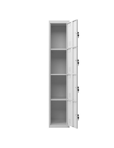 TAQUILLA METÁLICA 4 PUERTAS 1800X300X500MM CROMAD