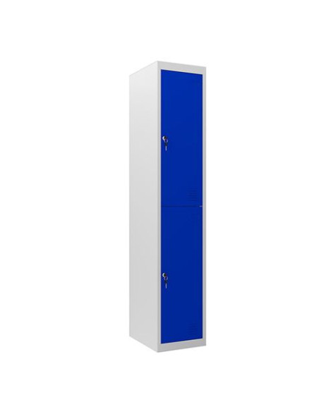 TAQUILLA METÁLICA 2 PUERTAS 1800X300X500MM AZUL CROMAD