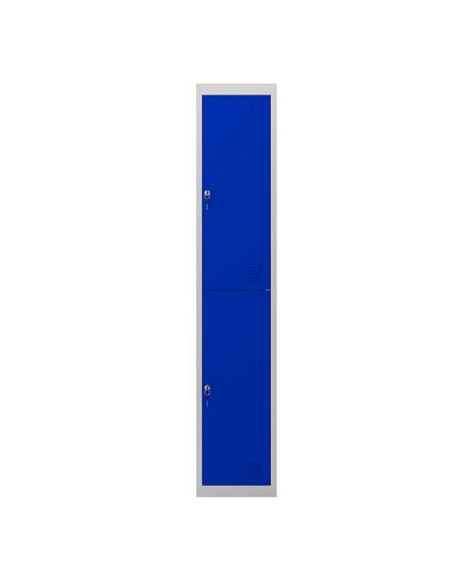 TAQUILLA METÁLICA 2 PUERTAS 1800X300X500MM AZUL CROMAD