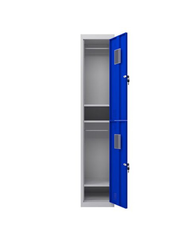 TAQUILLA METÁLICA 2 PUERTAS 1800X300X500MM AZUL CROMAD