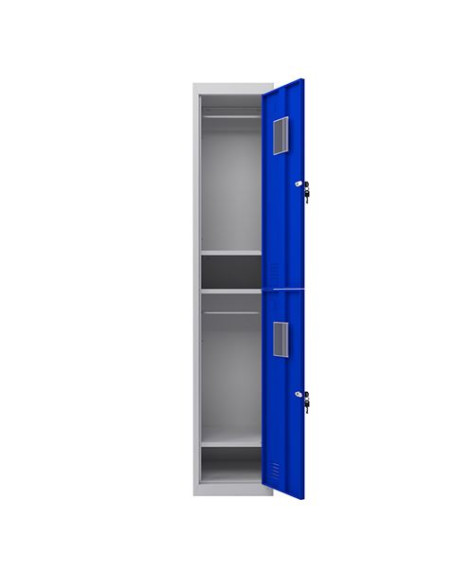 TAQUILLA METÁLICA 2 PUERTAS 1800X300X500MM AZUL CROMAD