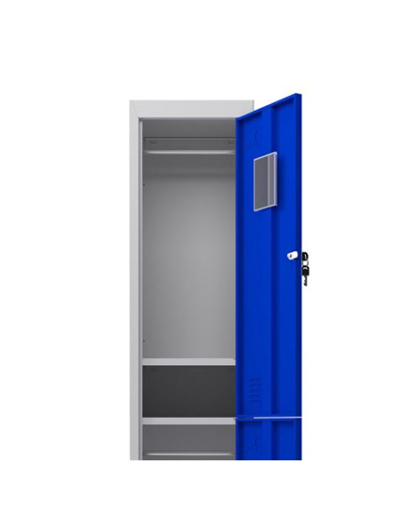 TAQUILLA METÁLICA 2 PUERTAS 1800X300X500MM AZUL CROMAD