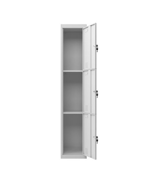 TAQUILLA METÁLICA 3 PUERTAS 1800X300X500MM CROMAD