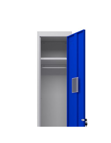 TAQUILLA METÁLICA 1 PUERTA 1800X300X500MM AZUL CROMAD