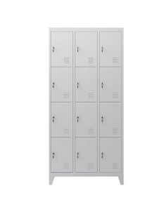 TAQUILLA METÁLICA CON PATAS 12 PUERTAS 1900X1000X500MM CROMAD 2