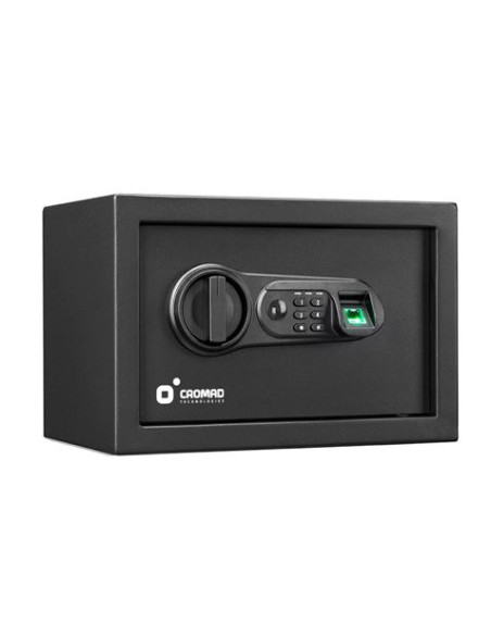 CAJA FUERTE ELECTRÓNICA CON DETECTOR DE HUELLA 200X310X200MM CROMAD