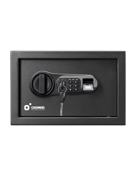 CAJA FUERTE ELECTRÓNICA CON DETECTOR DE HUELLA 200X310X200MM CROMAD