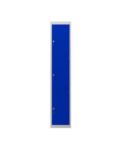 TAQUILLA METÁLICA 3 PUERTAS 1800X300X500MM AZUL CROMAD