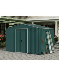 CASETA DE METAL | PUERTAS CORREDERAS 304.5X243X214.5CM (7.4M2) VERDE SUNGAR 2