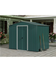 CASETA DE METAL | PUERTAS CORREDERAS 185.5X245X208CM (4.5M2) VERDE SUNGARDE 2