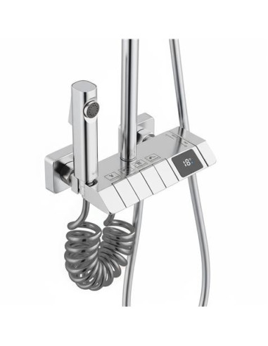 COLUMNA DE DUCHA SEL. BOTON DISPLAY CROMADA FONTASTOCK