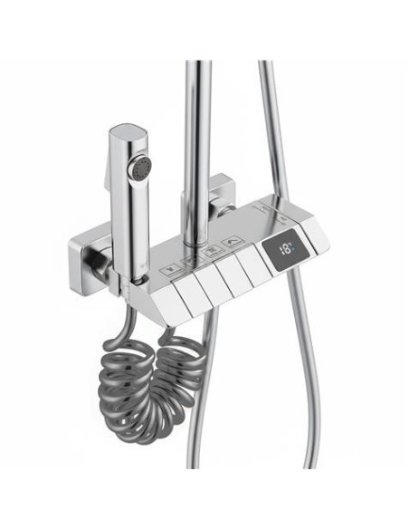 COLUMNA DE DUCHA SEL. BOTON DISPLAY CROMADA FONTASTOCK