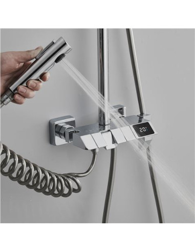 COLUMNA DE DUCHA SEL. BOTON DISPLAY CROMADA FONTASTOCK