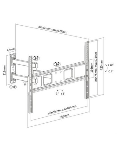 SOPORTE CON BRAZO TV LED, LCD 32-70 CROMAD