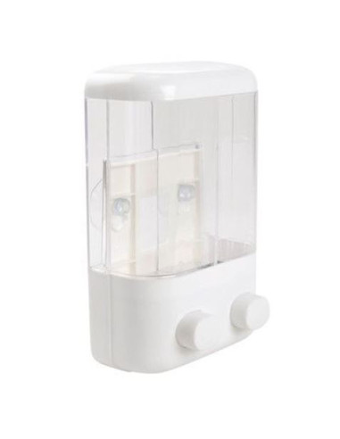 DISPENSADOR JABON-CHAMPU BAÑO 2X500ML BLANCO