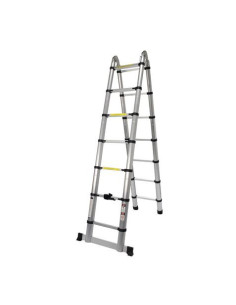 ESCALERA ARTICULADA 7+7 PELDAÑOS 4.4 MTS MADER