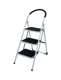 ESCALERA DOMESTICA EN ACERO Y GOMA 3P. MADER