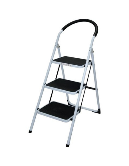 ESCALERA DOMESTICA EN ACERO Y GOMA 3P. MADER