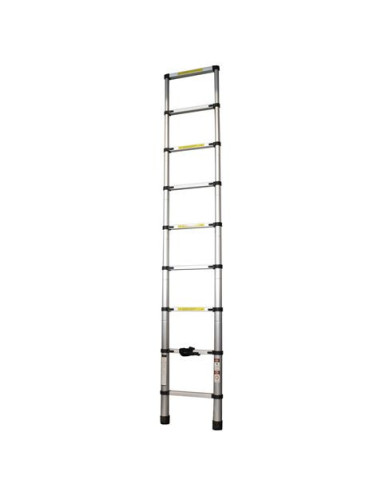 ESCALERA EXTENSIBLE ALUMINIO 8 PELDAÑOS 2.6 METROS MADER
