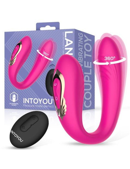VIBRADOR PARA PAREJAS CON ROTACION 360º Y CONTROL REMOTO LANTY INTOYOU