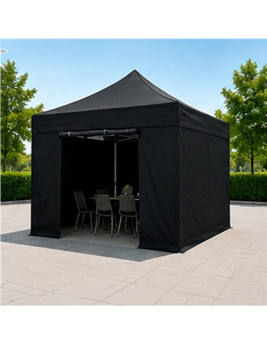 CARPA PROFESIONAL HEX.50 CON PAREDES 3X3 METROS NEGRA SUNGARDEN