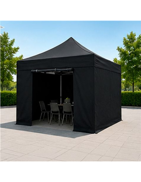 CARPA PROFESIONAL HEX.50 CON PAREDES 3X3 METROS NEGRA SUNGARDEN