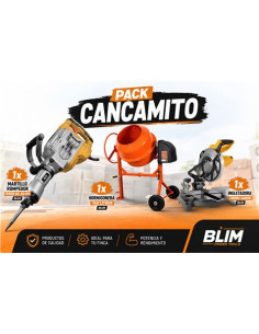 PACK HORMIGONERA 140 LITROS + MARTILLO 60J + INGLETADORA BLIM