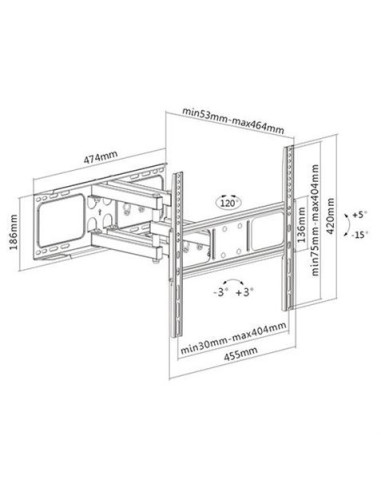 SOPORTE CON DOBLE BRAZO TV LED, LCD 32-70 CROMAD