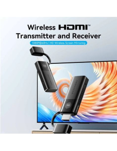 TRANSMISOR Y RECEPTOR HDMI INALAMBRICO FULL HD 50METROS ADKB0 VENTION 2