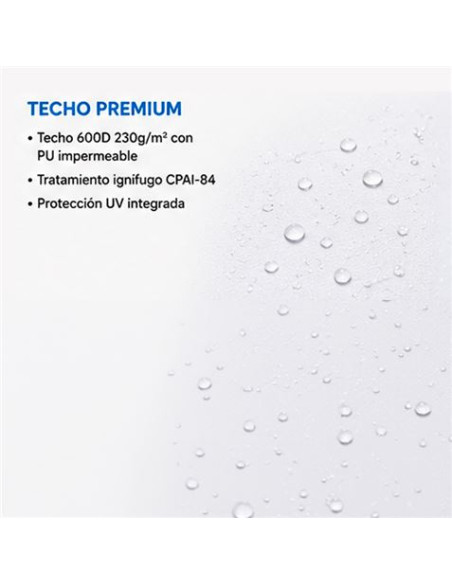 CARPA PROFESIONAL HEX.50 CON PAREDES 3X3 METROS BLANCA SUNGARDEN