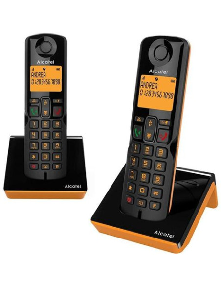 TELÉFONO INALÁMBRICO DUO S280 NEGRO / NARANJA ALCATEL