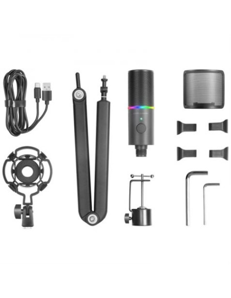 MICROFONO MMIC-XT NEGRO | BRAZO REGULABLE | RGB | ACCESORIOS | MARS GAMING