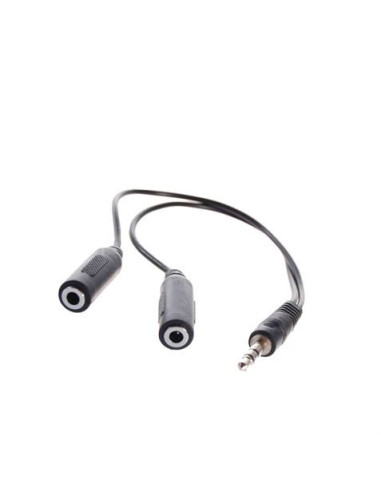 CABLE MINI JACK MACHO A 2 MINI JACK HEMBRAS CROMAD