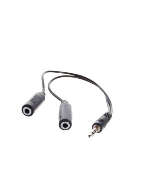 CABLE MINI JACK MACHO A 2 MINI JACK HEMBRAS CROMAD