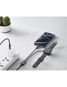 CABLE 2 EN 1 60W TIPO C + CABLE CARGA MAGNETICA APPLE WATCH NEGRO XO 2