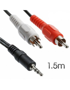 CABLE STEREO MINI JACK 3.5 M/M AUDIO 1.5M CROMAD