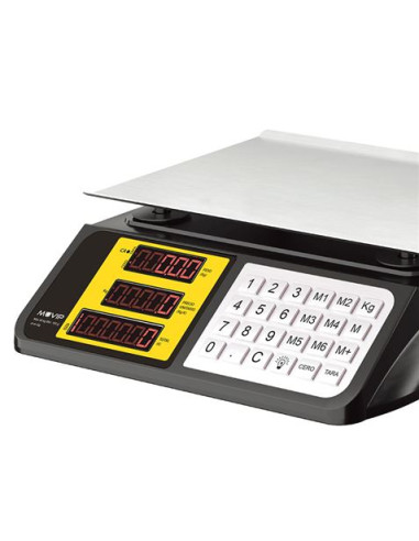 BASCULA COMERCIAL CON DISPLAY LED 40KG MUVIP