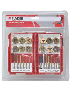 JUEGO MACHOS Y COJINETES 25PCS MADER