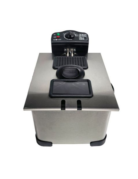 FREIDORA 5 LITROS INOX 2000W DESMONTABLE CON VENTANA MUVIP