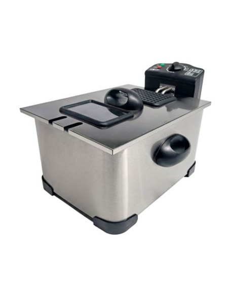 FREIDORA 5 LITROS INOX 2000W DESMONTABLE CON VENTANA MUVIP