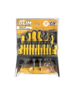 JUEGO 18 PIEZAS DESTORNILLADORES BLIM